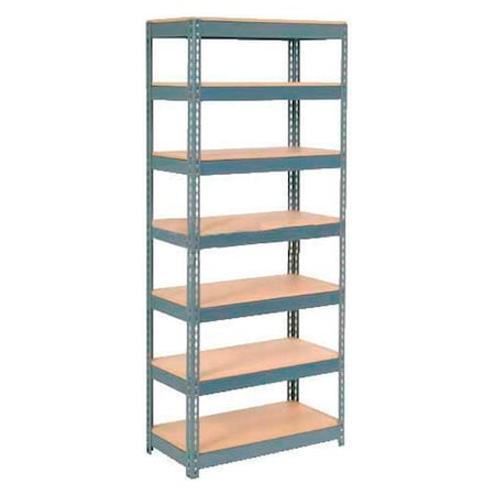 Global Industrial Extra Heavy Duty Shelving 48W x 12D x 84H With 7 Shelves, Wood Deck, Gry B2297378